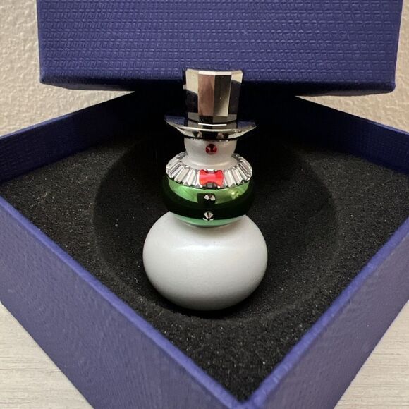 Swarovski Holiday Cheers Snowman, Green, Figurine Christmas Decoration - Picture 1 of 14